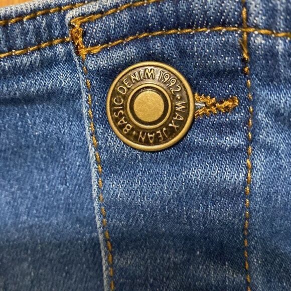 Basic Denim Wax Jeans Women’s Overall Denim Raw Hem Mini  Dress (Size Small) - Picture 7 of 10